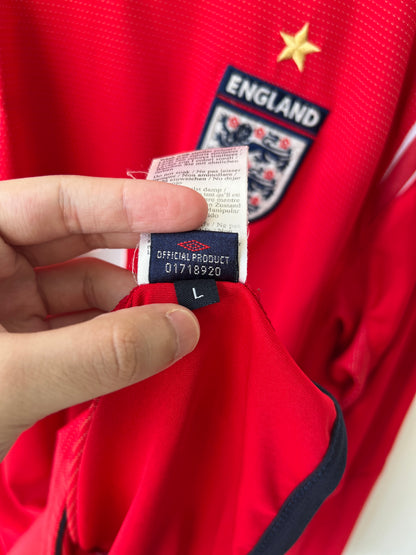 (L) England 2004-06 Away Long Sleeve Shirt Rooney #9