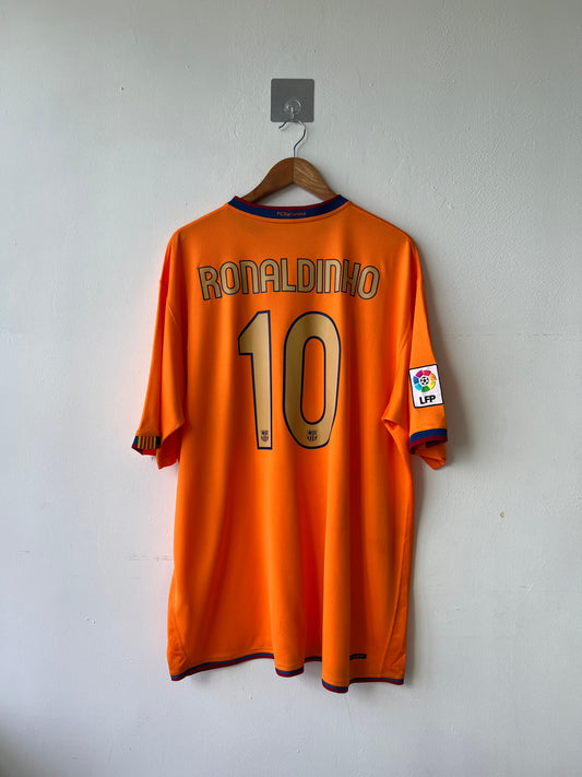 (XXL) Barcelona 2006-08 Away Shirt Ronaldinho #10