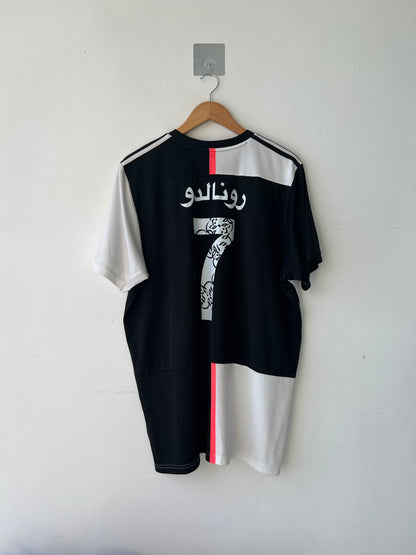(XL) Juventus 2019-20 Home Shirt Ronaldo #7 (Arabic)