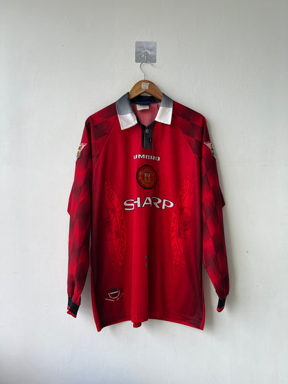 (XL) Manchester United 1996-98 Home Long Sleeve Shirt