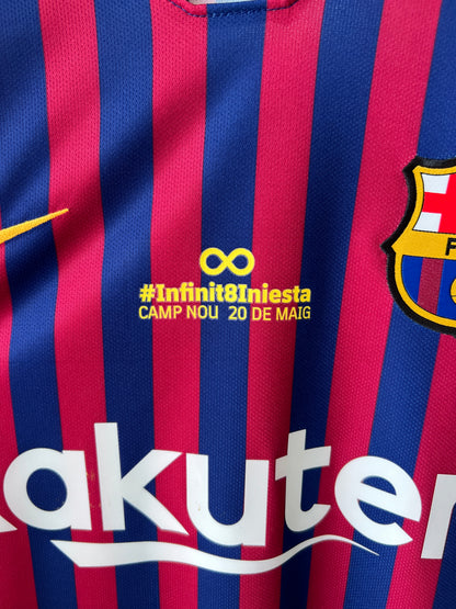 (L) Barcelona 2018-19 Home Shirt A. Iniesta (NEW) (Tribute)