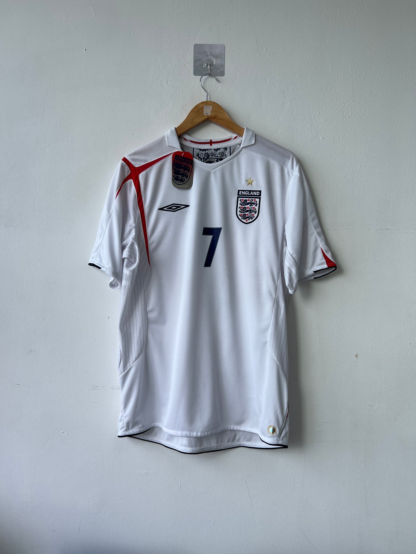(L) England 2005-07 Home Shirt Beckham #7 (NEW)