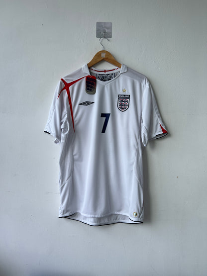 (L) England 2005-07 Home Shirt Beckham #7 (NEW)