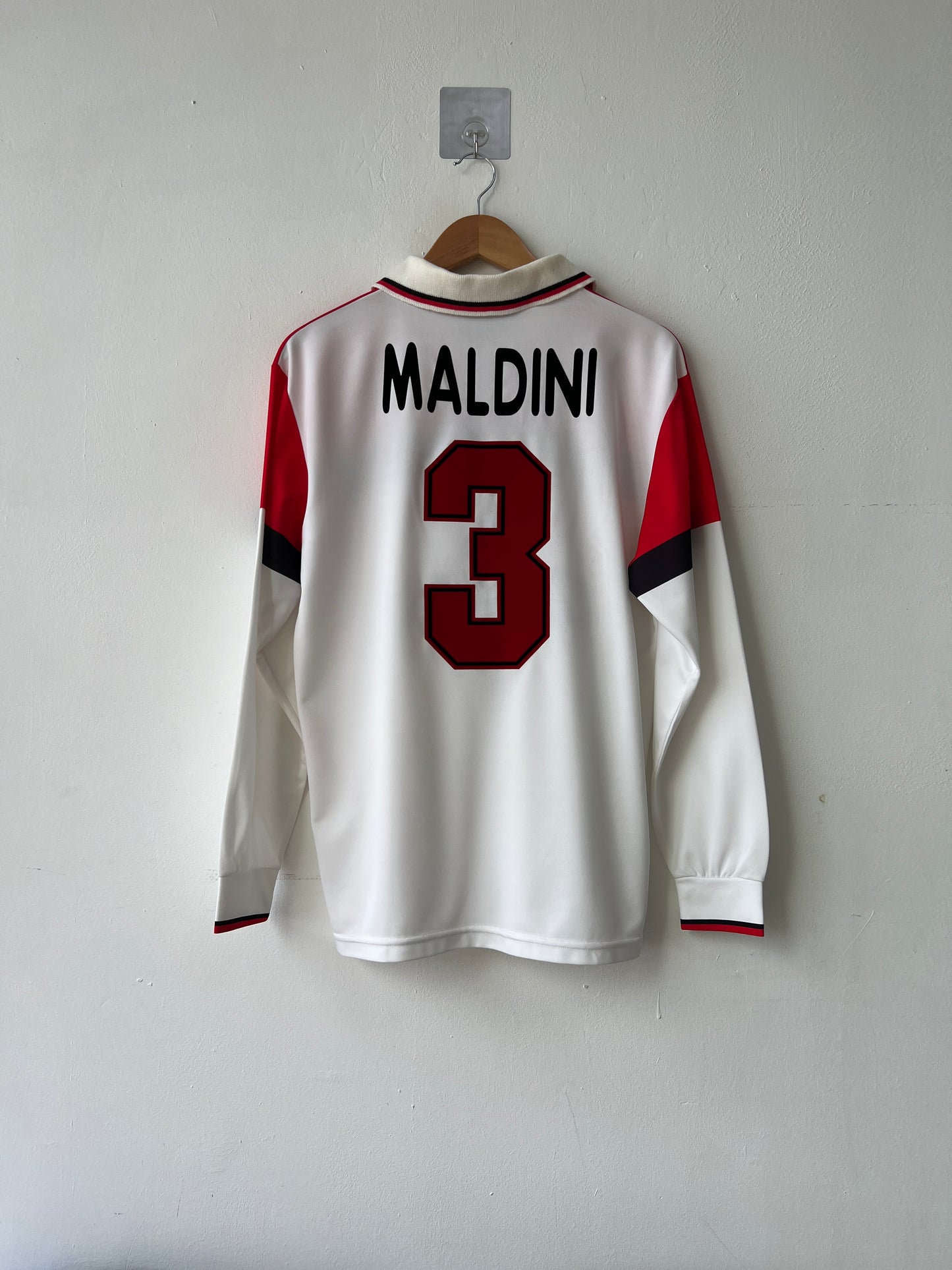 (M) AC Milan 1994-95 Away Long Sleeve Shirt Maldini #3