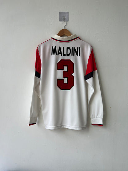 (M) AC Milan 1994-95 Away Long Sleeve Shirt Maldini #3