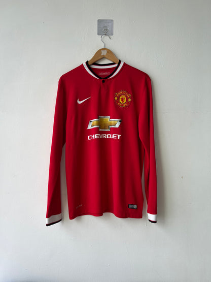 (M) Manchester United 2014-15 Home Long Sleeve Shirt v. Persie #20