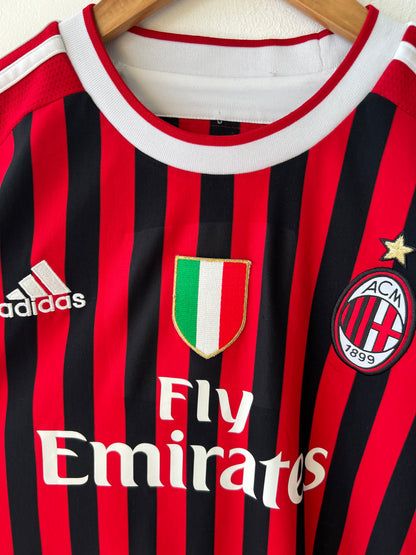 (M) AC Milan 2011-12 Home Long Sleeve Shirt Ibrahimovic #11