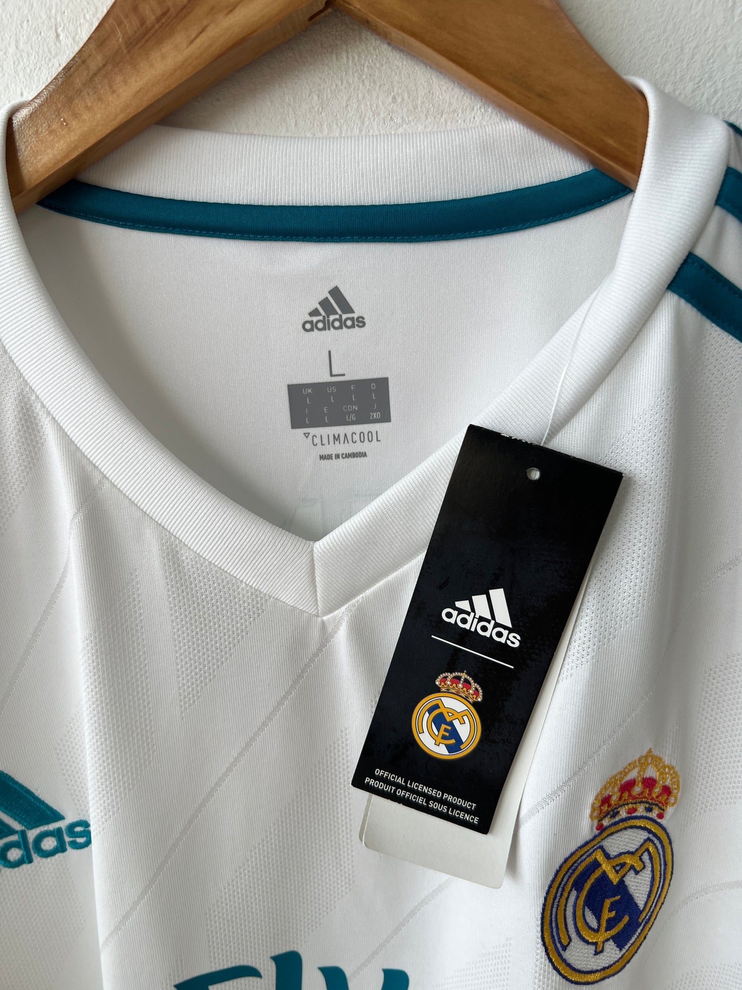 (L) Real Madrid 2017-18 Home Shirt Casemiro #14 (NEW)