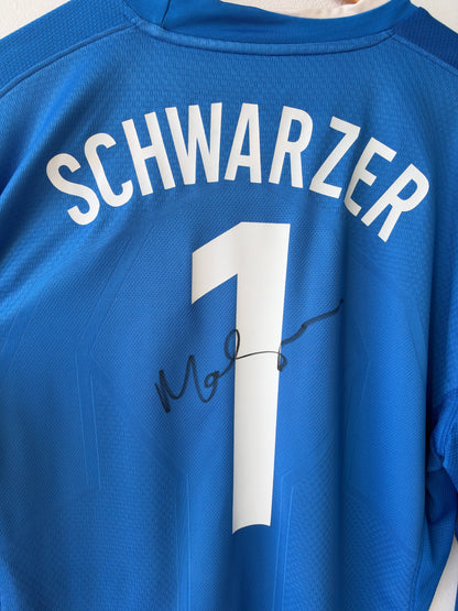 (XL) (Signed) Australia 2008-10 GK Player Version Shirt Schwarzer #1 (with photo proof)