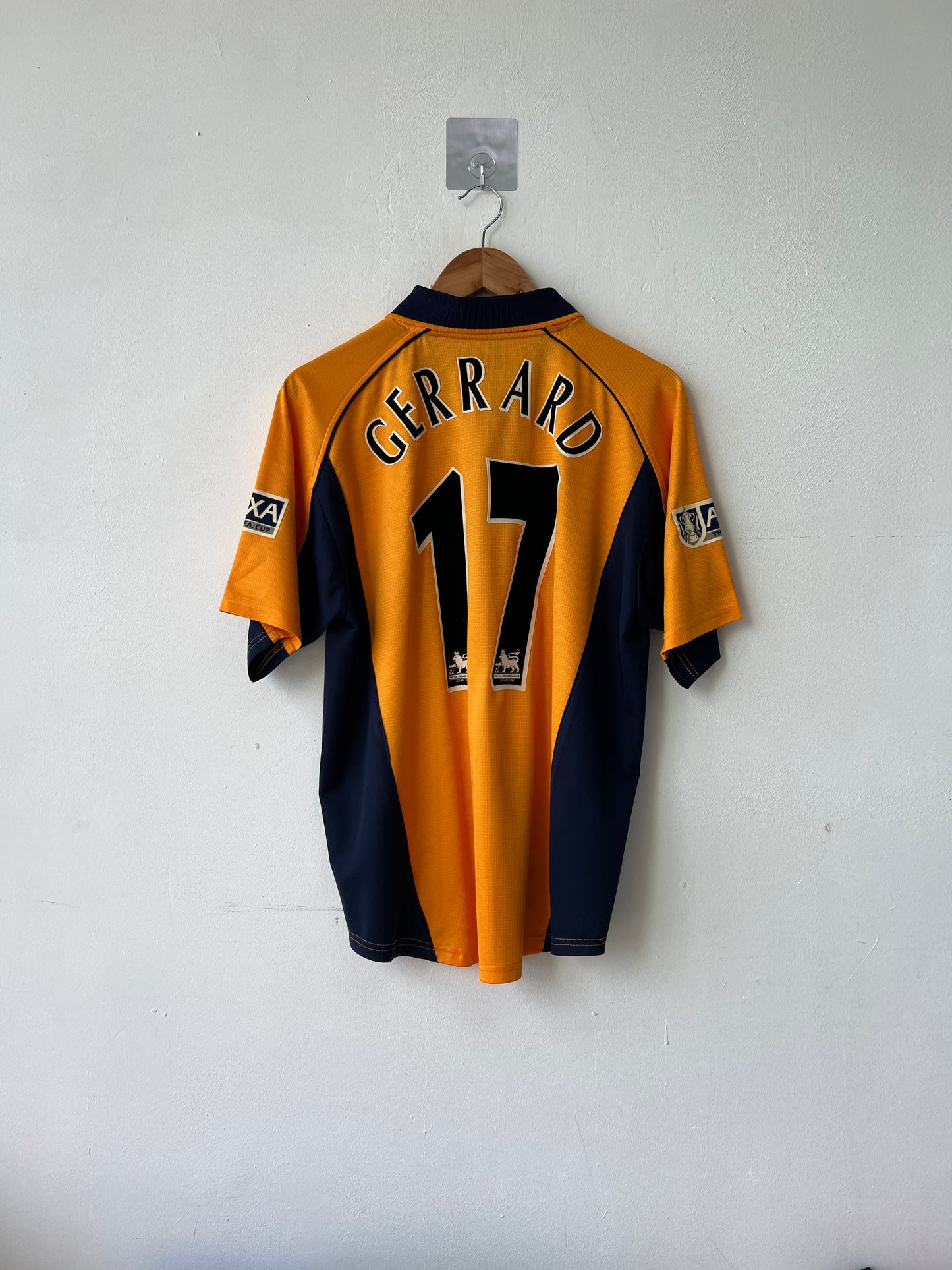 (M/L) Liverpool 2000-02 Away Shirt Gerrard #17