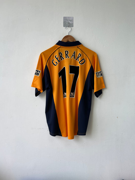 (M/L) Liverpool 2000-02 Away Shirt Gerrard #17