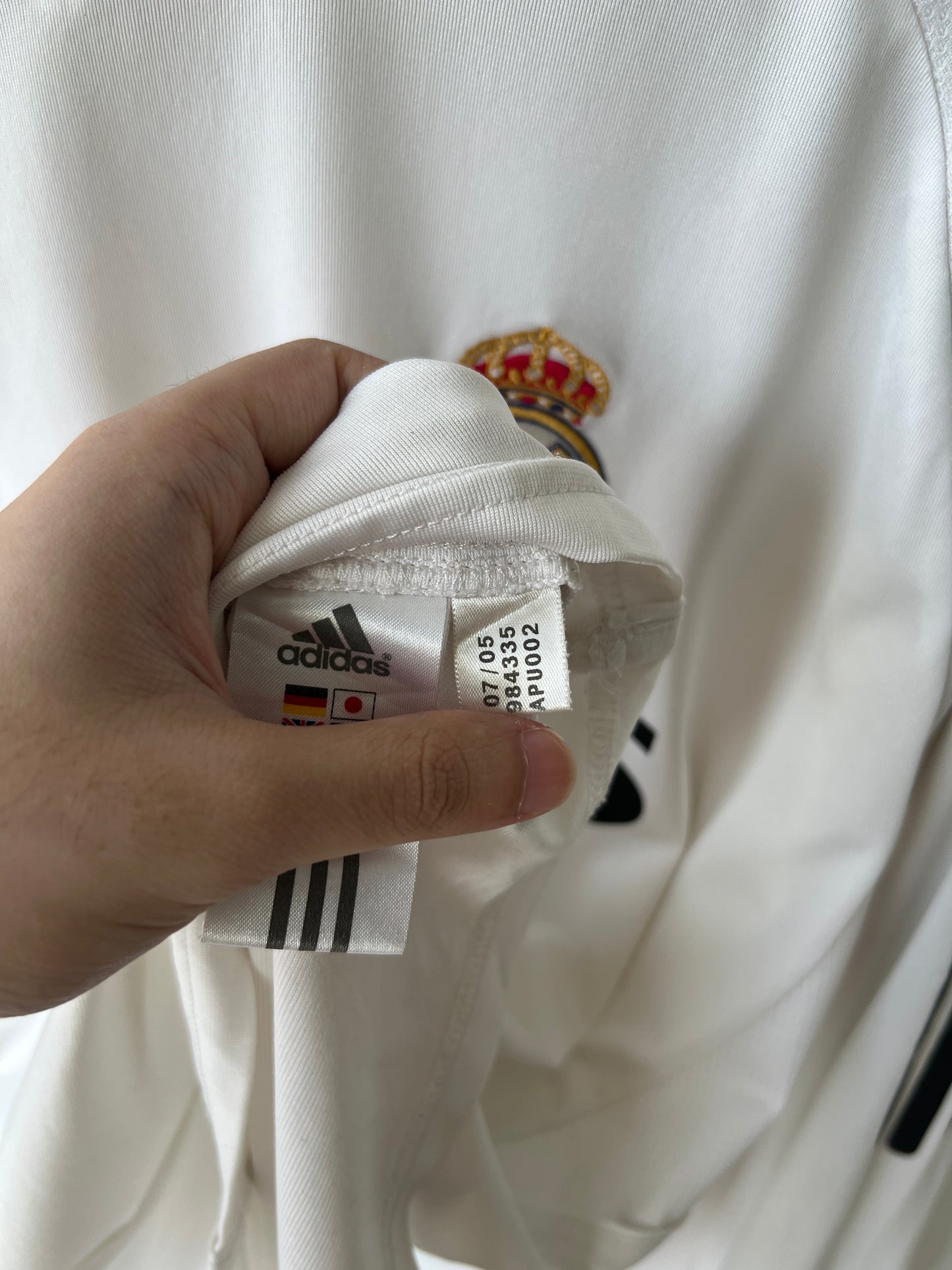 (L) Real Madrid 2005-06 Home Long Sleeve Shirt Beckham #23