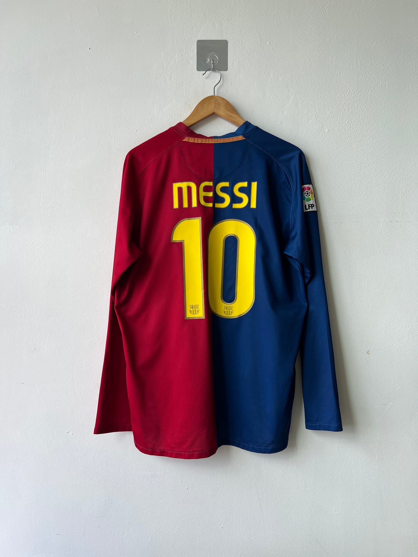 (L) Barcelona 2008-09 Home Long Sleeve Shirt Messi #10