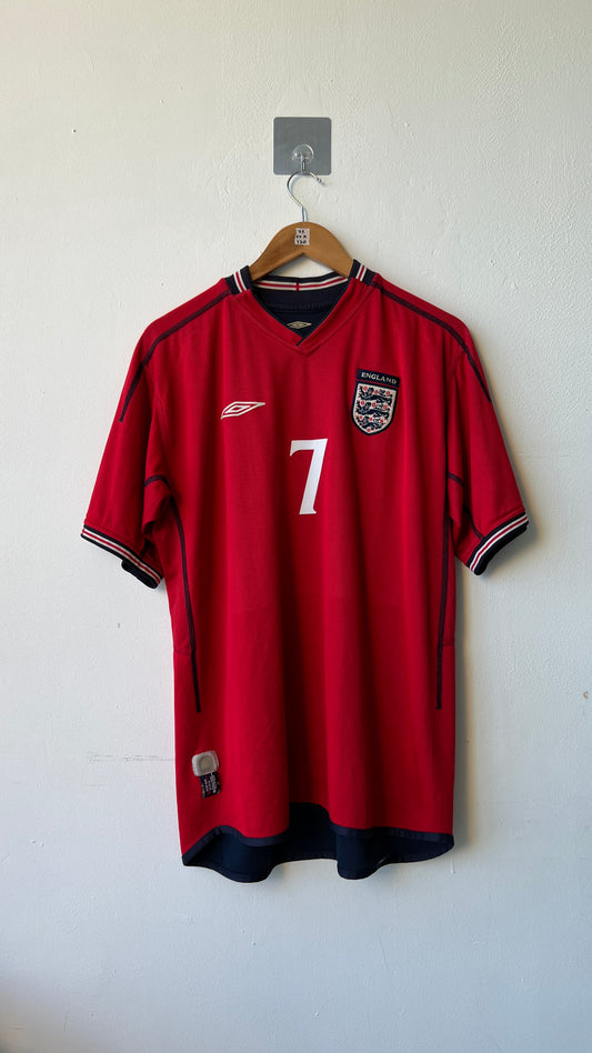 England 2002-04 Away Shirt Beckham #7 (L) (Reversible)