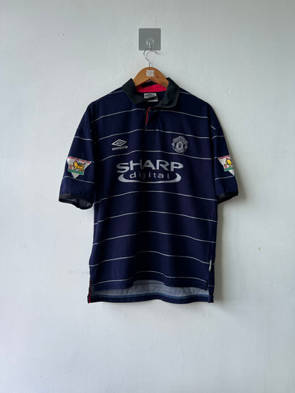 (M fits L) Manchester United 1999-00 Away Shirt Yorke #19