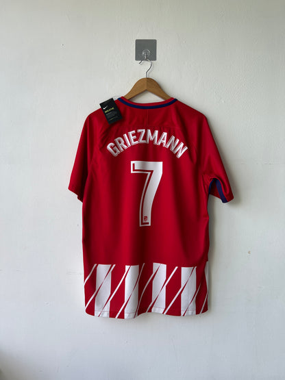 (L) Atletico Madrid 2017-18 Home Shirt Griezmann #7 (NEW)