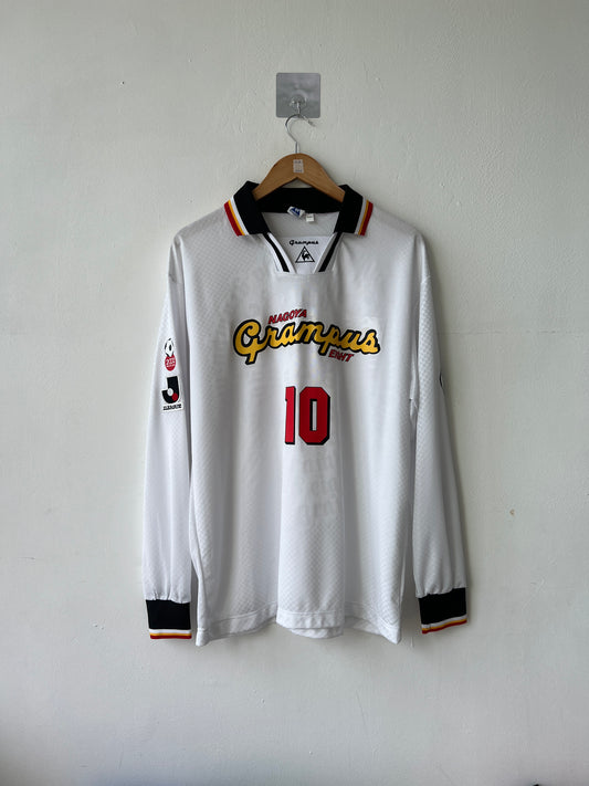 (L/XL) Nagoya Grampus 1998-99 Away Long Sleeve Shirt Stojkovic #10