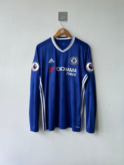 (L) Chelsea 2016-17 Home Long Sleeve Shirt Hazard #10