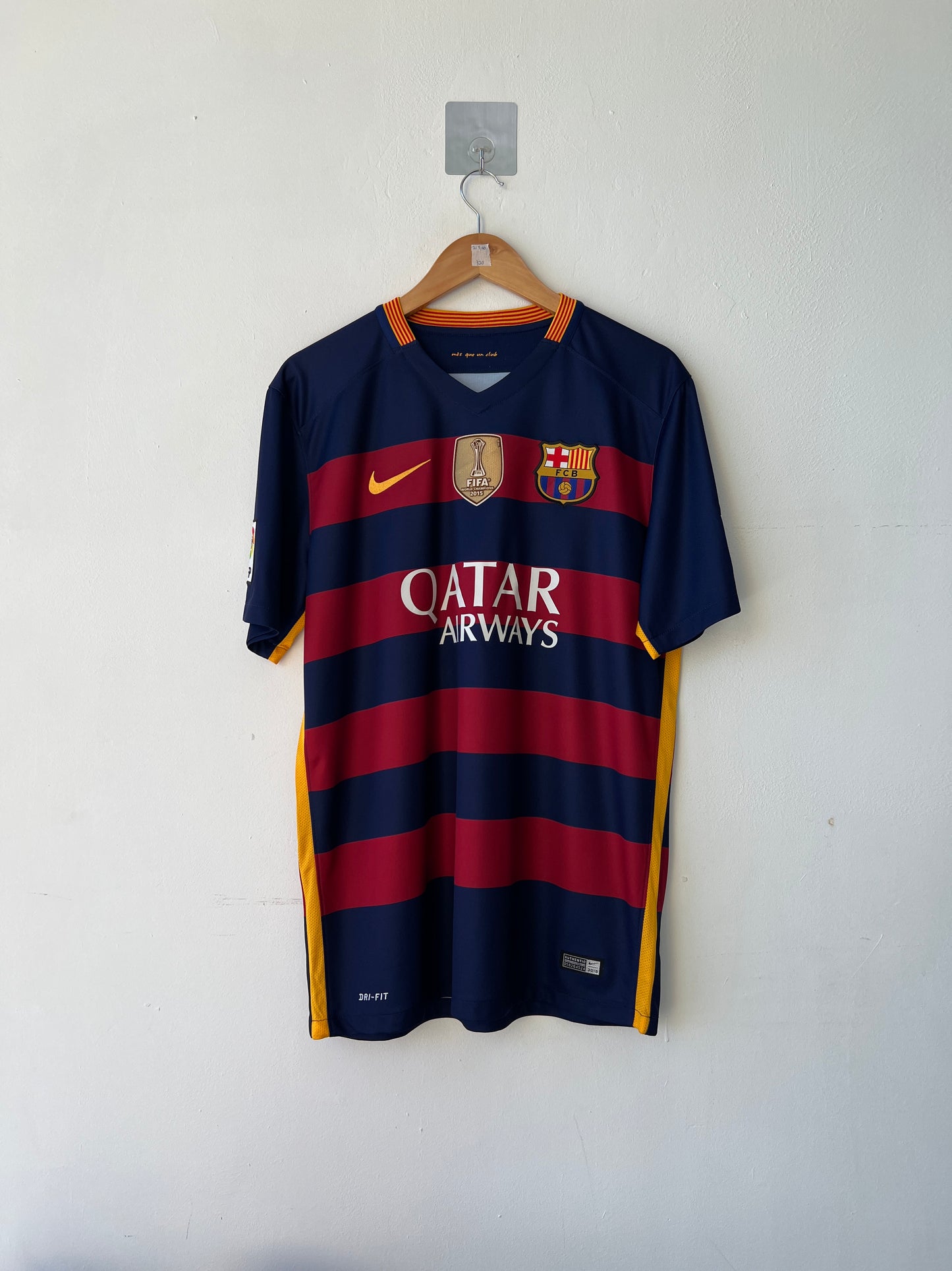 (L) Barcelona 2015-16 Home Shirt A. Iniesta #8