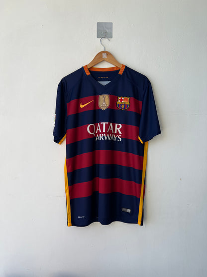 (L) Barcelona 2015-16 Home Shirt A. Iniesta #8