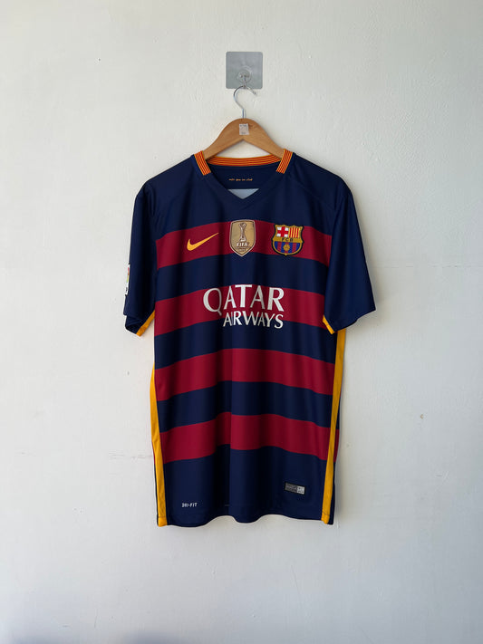 (L) Barcelona 2015-16 Home Shirt A. Iniesta #8