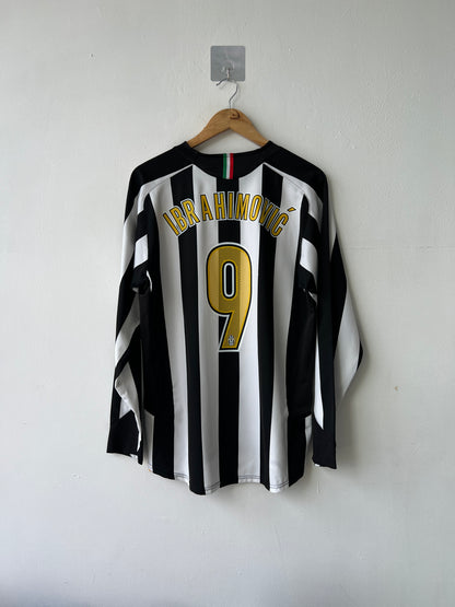 (M) Juventus 2005-06 Home Long Sleeve Shirt Ibrahimovic #9