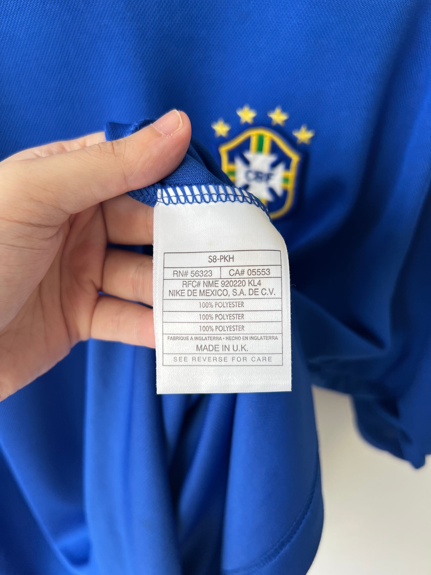 (M fits L) Brazil 1998-00 Away Shirt Ronaldinho #7