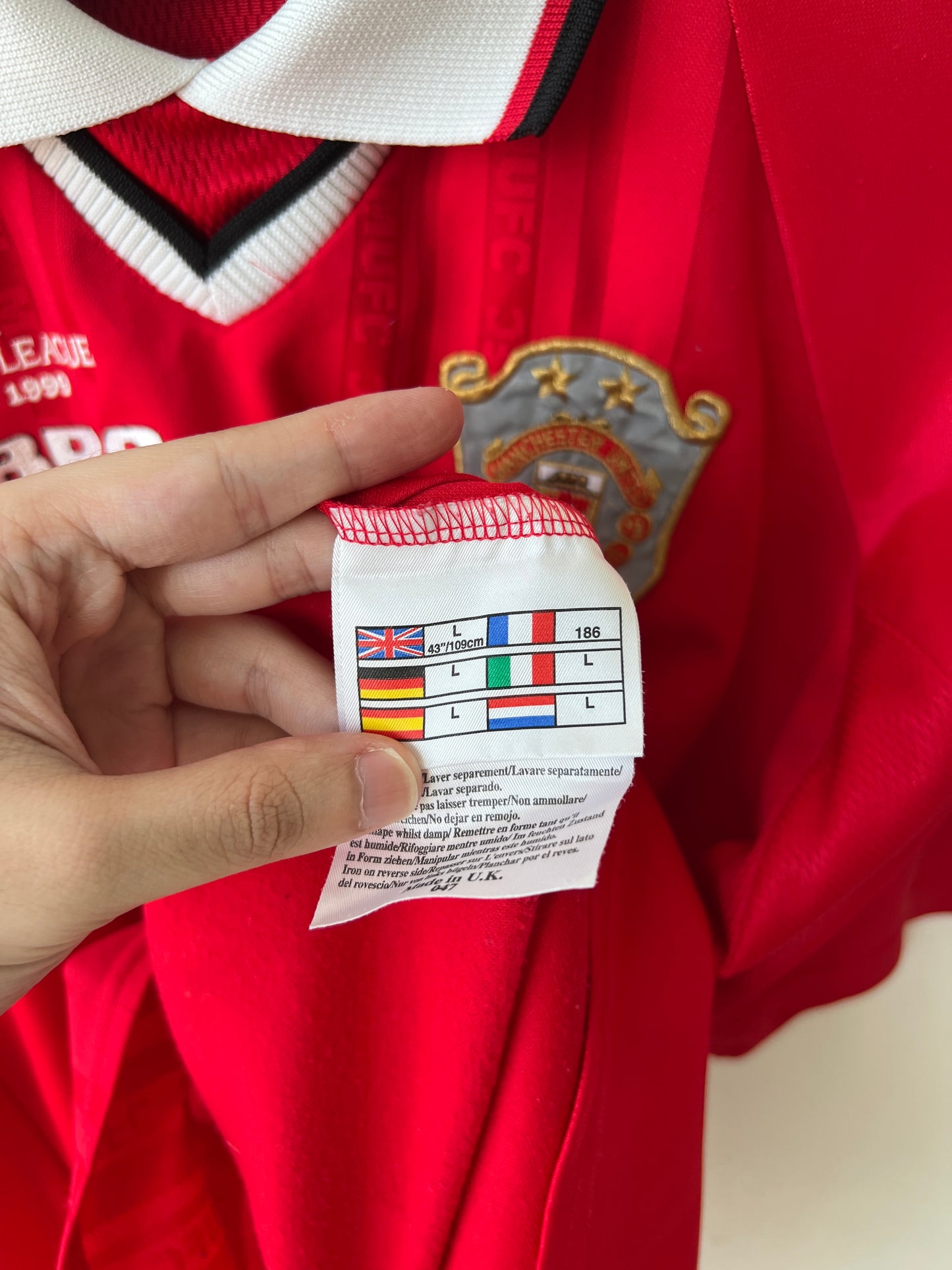 (L) Manchester United 1999-00 Home CL Winners Shirt Beckham #7