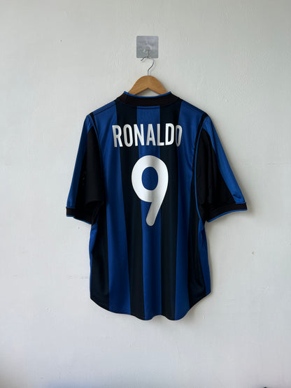 (L) Inter Milan 2000-01 Home Shirt Ronaldo #9