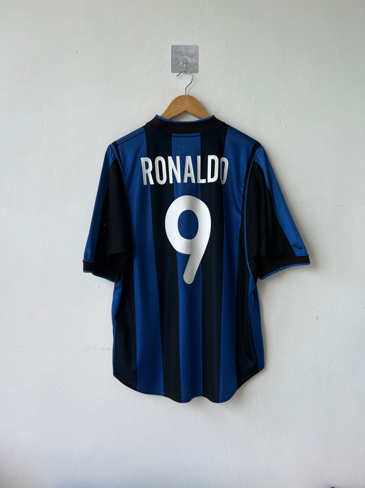 (L) Inter Milan 2000-01 Home Shirt Ronaldo #9