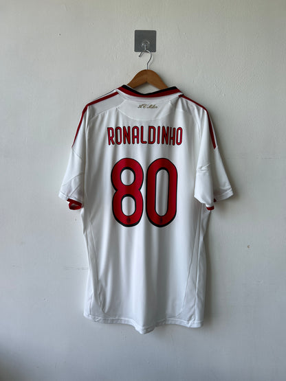 (XL) AC Milan 2009-10 Away Shirt Ronaldinho #80
