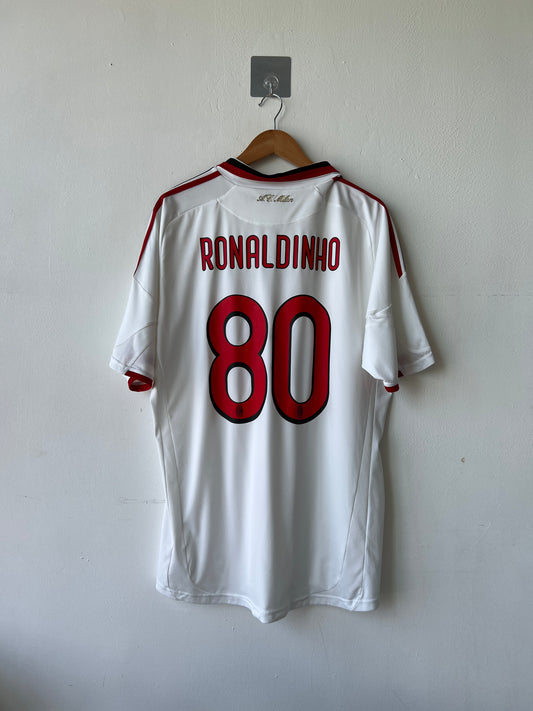(XL) AC Milan 2009-10 Away Shirt Ronaldinho #80
