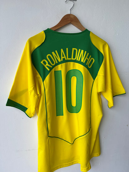 (L) Brazil 2004-06 Home Shirt Ronaldinho #10
