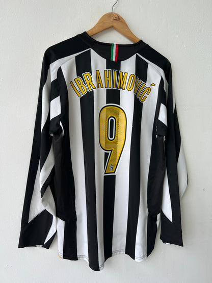 (M) Juventus 2005-06 Home Long Sleeve Shirt Ibrahimovic #9
