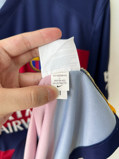 (L) Barcelona 2015-16 Home Shirt A. Iniesta #8