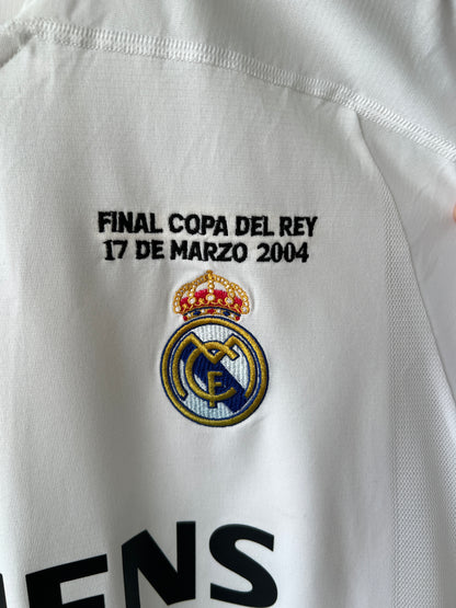 (XL) Real Madrid 2003-04 Home Shirt Beckham #23 (Copa Del Rey MDT)