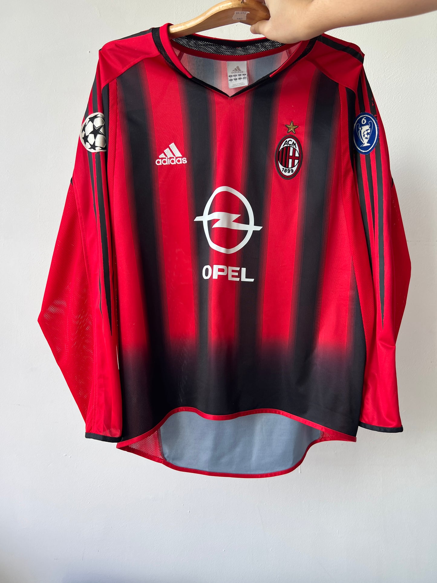 (M) AC Milan 2004-05 Home Long Sleeve Shirt Kaka #22