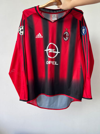 (M) AC Milan 2004-05 Home Long Sleeve Shirt Kaka #22