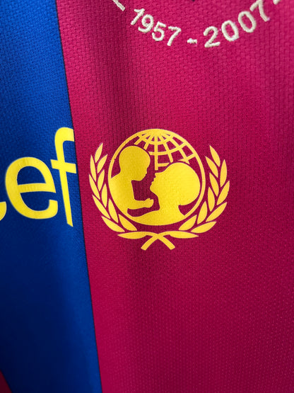 (XL) Barcelona 2007-08 Home Shirt Messi #19