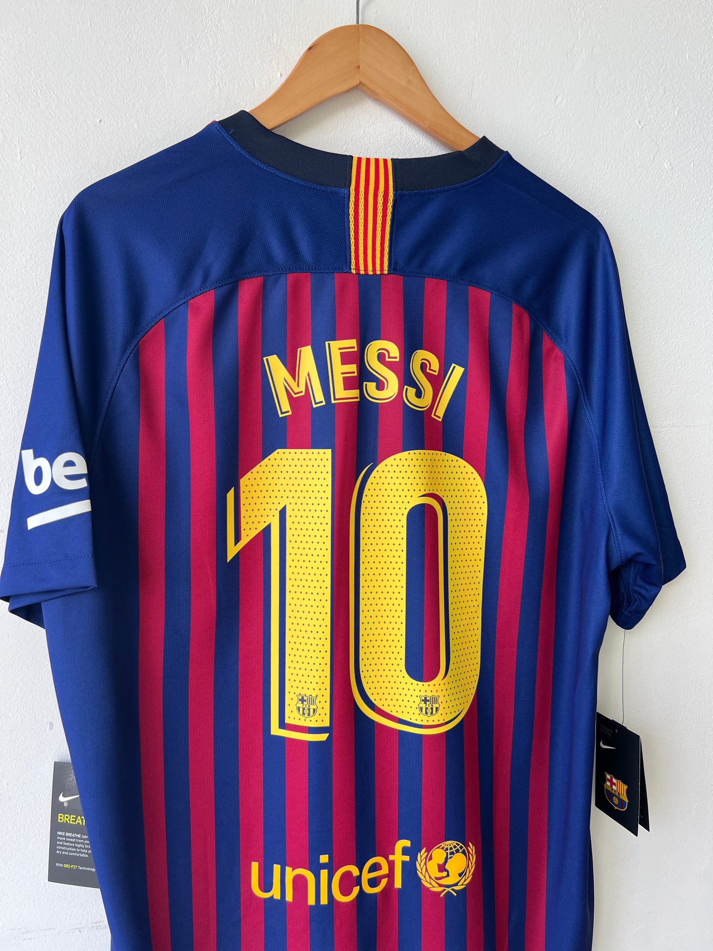 Barcelona 2018-19 Home Shirt Messi #10 (Brand New) (XL)