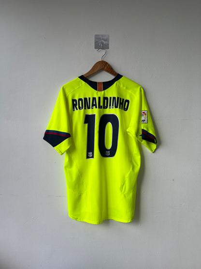 (M) Barcelona 2005-06 Away Shirt Ronaldinho #10