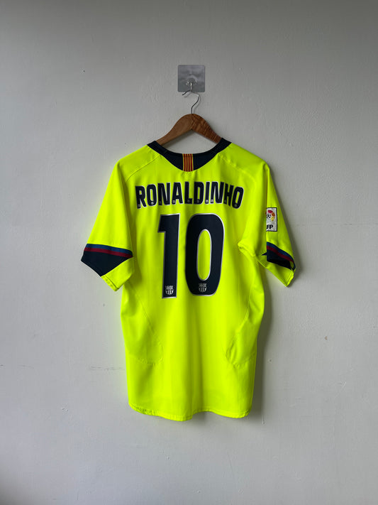 (M) Barcelona 2005-06 Away Shirt Ronaldinho #10