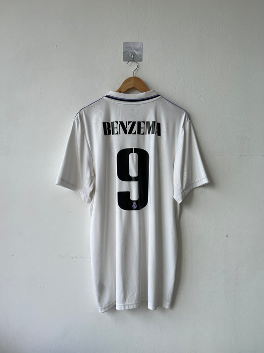 (XL) Real Madrid 2022-23 Home Shirt Benzema #9