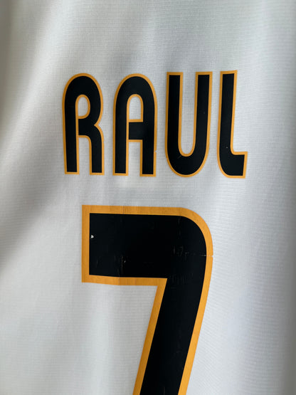 (M fits L) Real Madrid 2003-04 Home Shirt Raul #7 (NEW)