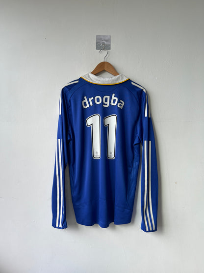 (L) Chelsea 2008-09 Home Long Sleeve Player Version Shirt Drogba #11