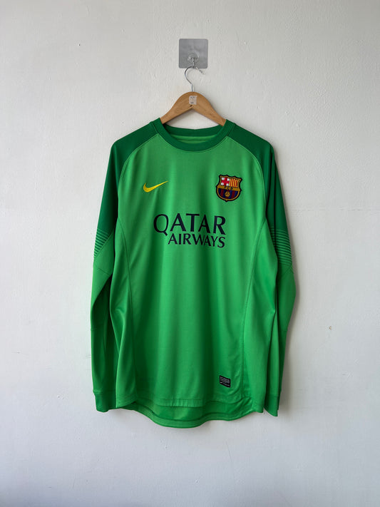 (L) Barcelona 2013-14 GK Player Version Shirt V. Valdes #1