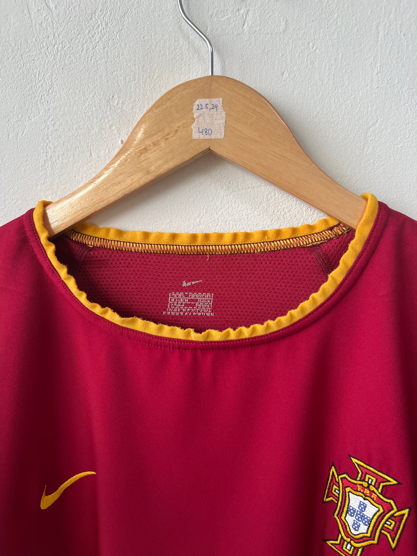 (L) Portugal 2002-04 Home Player Version Shirt C. Ronaldo #11