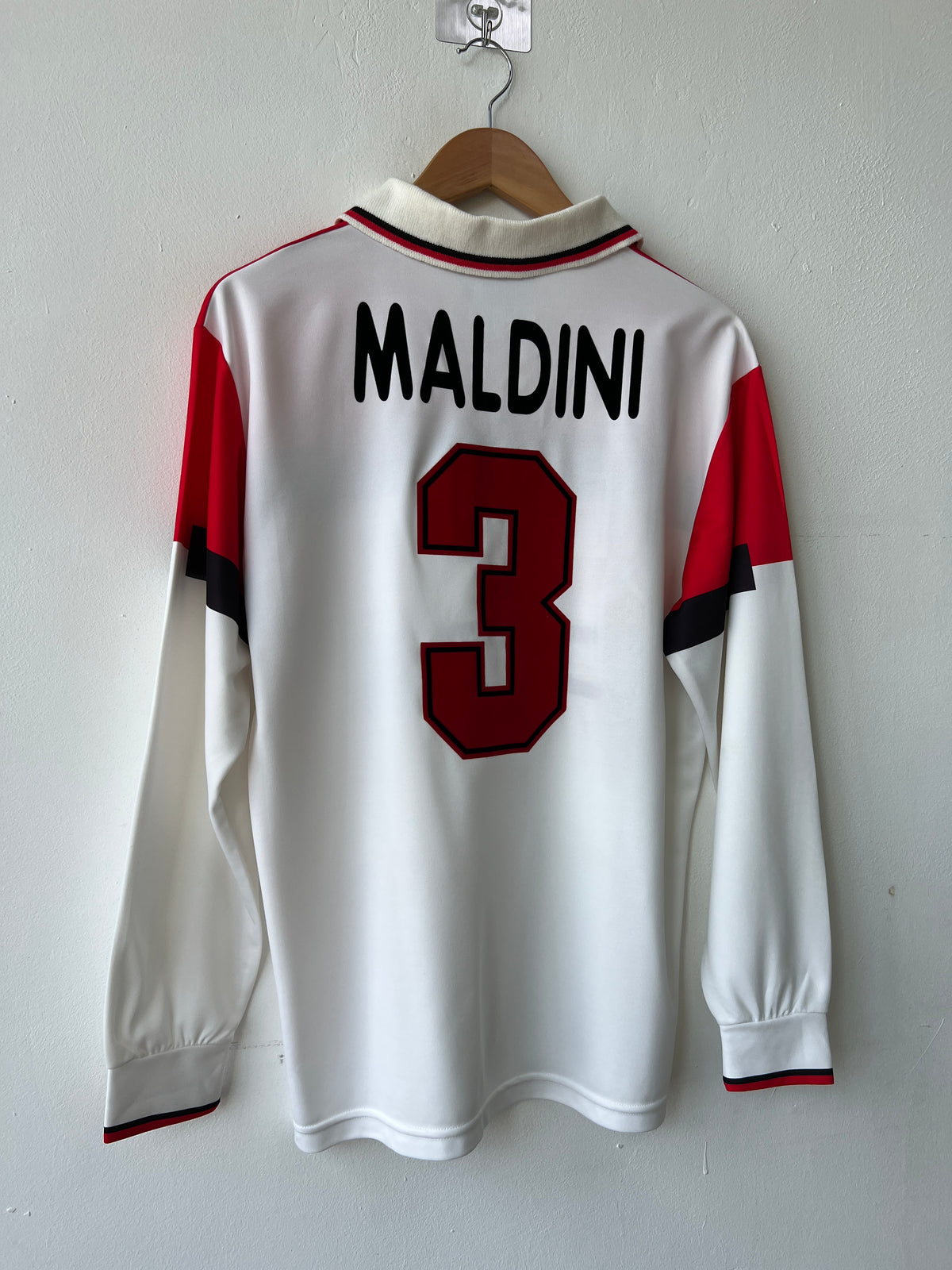 (M) AC Milan 1994-95 Away Long Sleeve Shirt Maldini #3