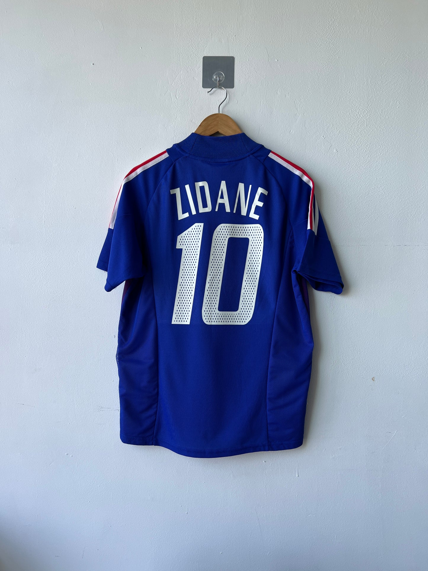 (S fits M) France 2002-04 Home Shirt Zidane #10