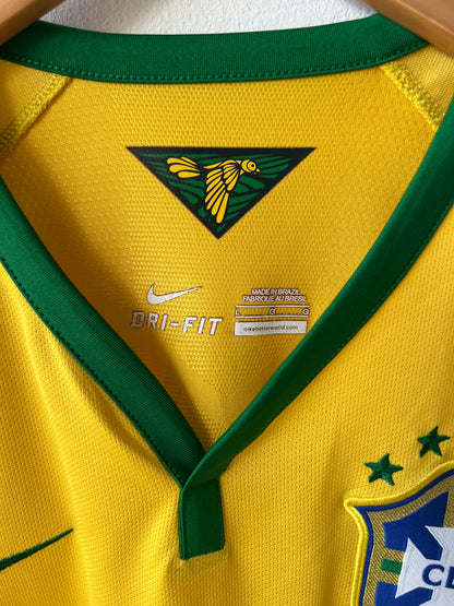 (L fits M) Brazil 2014-16 Player Issue Home Shirt Neymar Jr. #10